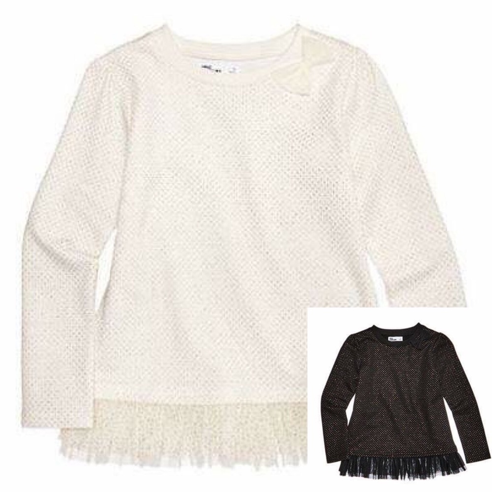 NWT Glitter Dot Long-Sleeve Top